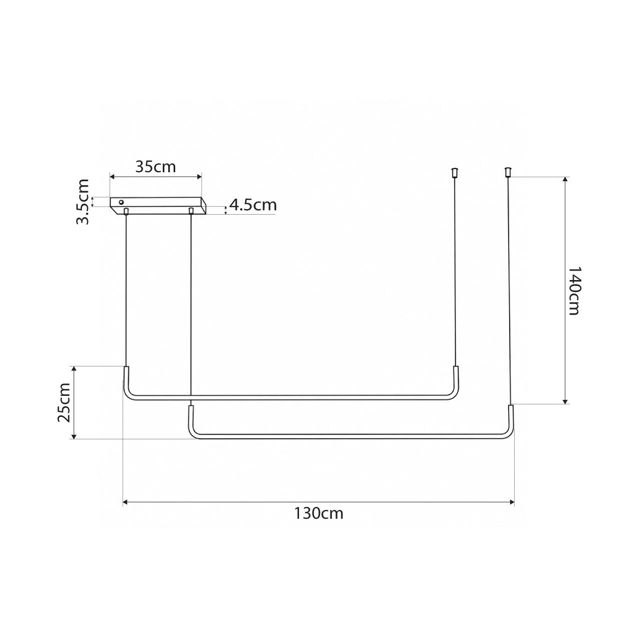 kelvo® LINARIA KLV-101-0260 Κρεμαστό Φωτιστικό Οροφής LED 72W 7200lm 180° AC 220-240V IP20 Ρυθμιζόμενο Λευκό CCT με Χειριστήριο από 2700K έως 6000K Dimmable - Lumileds SMD Chip - Σατινέ Χρυσό Βούρτσας - Μ144 x Π4 x Υ20cm - 3 Χρόνια Εγγύηση - Image 5
