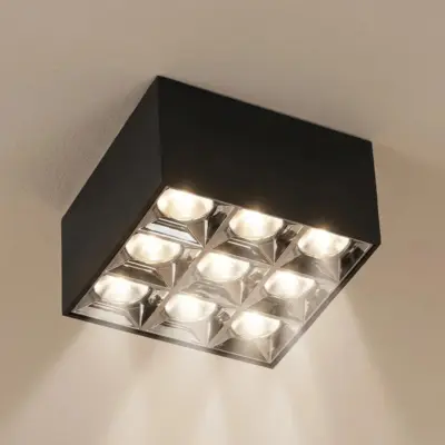 Alternative view of kelvo® LUMINAR KLV-101-0341 Φωτιστικό Downlight Σποτ LED 30W 4200lm 36° AC 220-240V IP20 Φυσικό Λευκό 4500K - Osram SMD Chip & TÜV SÜD Driver - Μαύρο Ματ - Μ12 x Π12 x Υ6.6cm - 5 Χρόνια Εγγύηση