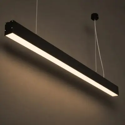 Alternative view of kelvo® ORION KLV-101-0362 Κρεμαστό Γραμμικό Φωτιστικό Οροφής LED 72W 7200lm 120° AC 220-240V IP20 Ρυθμιζόμενο Λευκό CCT με Χειριστήριο από 2700K έως 6000K Dimmable - Lumileds SMD Chip - Μαύρο Ματ - Μ120 x Π5.5 x Υ7cm - 3 Χρόνια Εγγύηση