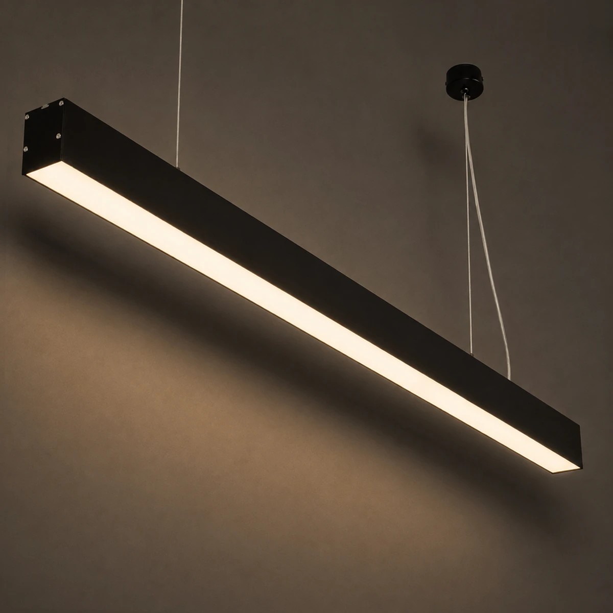 kelvo® ORION KLV-101-0362 Κρεμαστό Γραμμικό Φωτιστικό Οροφής LED 72W 7200lm 120° AC 220-240V IP20 Ρυθμιζόμενο Λευκό CCT με Χειριστήριο από 2700K έως 6000K Dimmable - Lumileds SMD Chip - Μαύρο Ματ - Μ120 x Π5.5 x Υ7cm - 3 Χρόνια Εγγύηση - Image 2