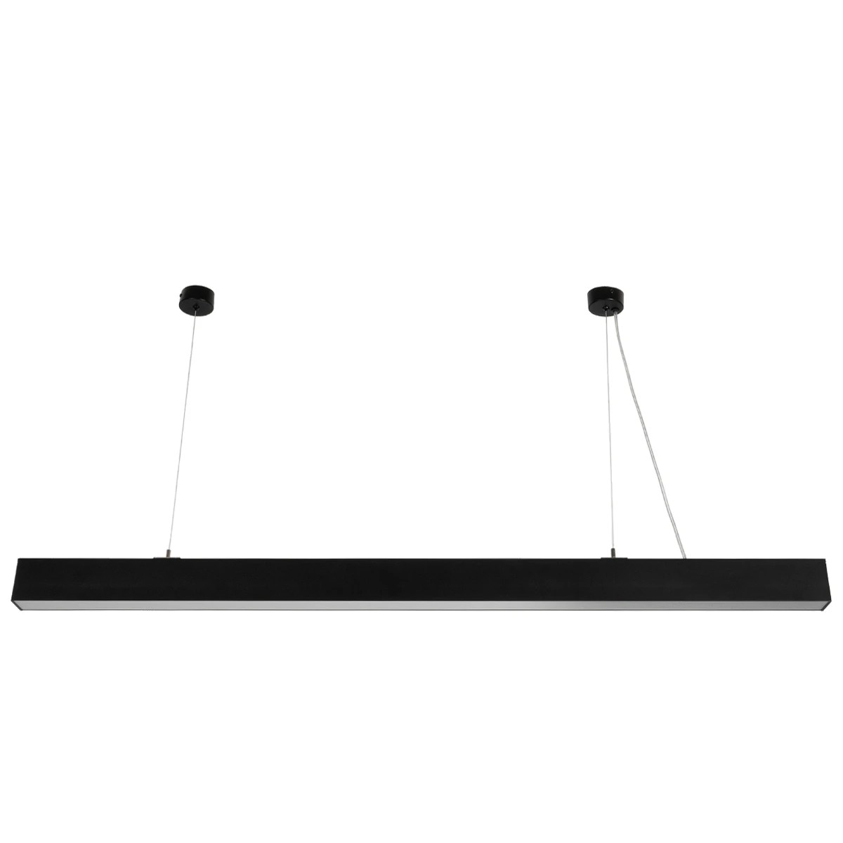 kelvo® ORION KLV-101-0362 Κρεμαστό Γραμμικό Φωτιστικό Οροφής LED 72W 7200lm 120° AC 220-240V IP20 Ρυθμιζόμενο Λευκό CCT με Χειριστήριο από 2700K έως 6000K Dimmable - Lumileds SMD Chip - Μαύρο Ματ - Μ120 x Π5.5 x Υ7cm - 3 Χρόνια Εγγύηση - Image 3