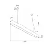kelvo® ORION KLV-101-0362 Κρεμαστό Γραμμικό Φωτιστικό Οροφής LED 72W 7200lm 120° AC 220-240V IP20 Ρυθμιζόμενο Λευκό CCT με Χειριστήριο από 2700K έως 6000K Dimmable - Lumileds SMD Chip - Μαύρο Ματ - Μ120 x Π5.5 x Υ7cm - 3 Χρόνια Εγγύηση - Image 5