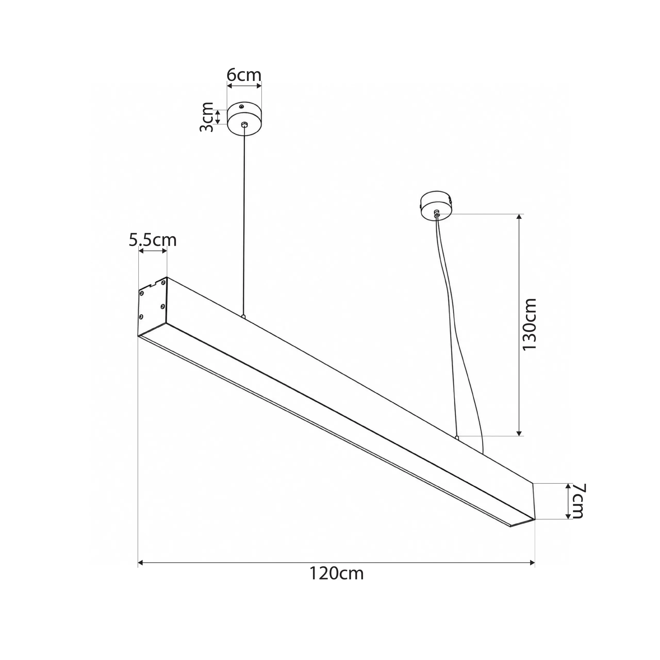 kelvo® ORION KLV-101-0362 Κρεμαστό Γραμμικό Φωτιστικό Οροφής LED 72W 7200lm 120° AC 220-240V IP20 Ρυθμιζόμενο Λευκό CCT με Χειριστήριο από 2700K έως 6000K Dimmable - Lumileds SMD Chip - Μαύρο Ματ - Μ120 x Π5.5 x Υ7cm - 3 Χρόνια Εγγύηση - Image 5
