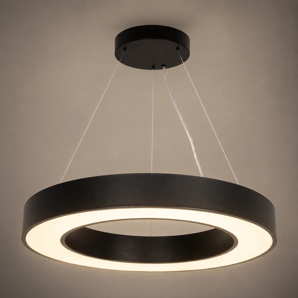 kelvo® RA KLV-101-0365 Κρεμαστό Φωτιστικό Οροφής LED 67W 6700lm 120° AC 220-240V IP20 Ρυθμιζόμενο Λευκό CCT με Χειριστήριο από 2700K έως 6000K Dimmable - Lumileds SMD Chip - Μαύρο Ματ - Μ60 x Π60 x Υ8cm - 3 Χρόνια Εγγύηση - Image 2