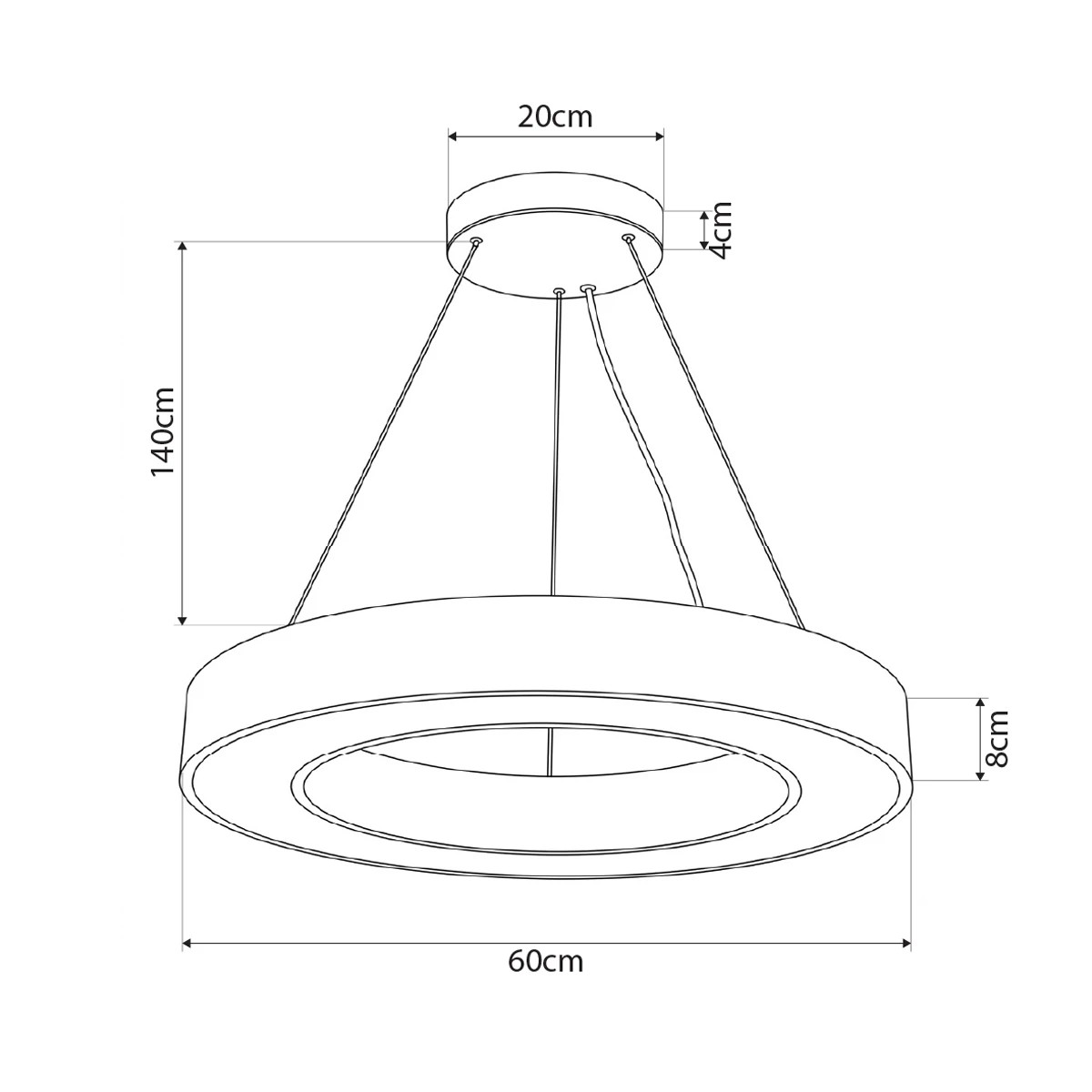 kelvo® RA KLV-101-0365 Κρεμαστό Φωτιστικό Οροφής LED 67W 6700lm 120° AC 220-240V IP20 Ρυθμιζόμενο Λευκό CCT με Χειριστήριο από 2700K έως 6000K Dimmable - Lumileds SMD Chip - Μαύρο Ματ - Μ60 x Π60 x Υ8cm - 3 Χρόνια Εγγύηση - Image 5