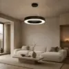 kelvo® RA KLV-101-0365 Κρεμαστό Φωτιστικό Οροφής LED 67W 6700lm 120° AC 220-240V IP20 Ρυθμιζόμενο Λευκό CCT με Χειριστήριο από 2700K έως 6000K Dimmable - Lumileds SMD Chip - Μαύρο Ματ - Μ60 x Π60 x Υ8cm - 3 Χρόνια Εγγύηση - Image 6