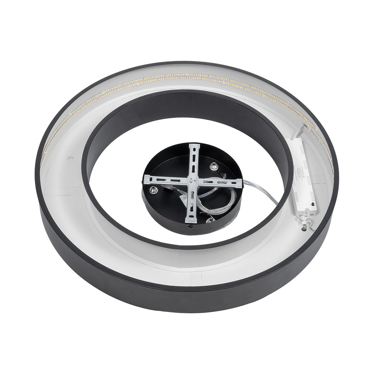 kelvo® RA KLV-101-0365 Κρεμαστό Φωτιστικό Οροφής LED 67W 6700lm 120° AC 220-240V IP20 Ρυθμιζόμενο Λευκό CCT με Χειριστήριο από 2700K έως 6000K Dimmable - Lumileds SMD Chip - Μαύρο Ματ - Μ60 x Π60 x Υ8cm - 3 Χρόνια Εγγύηση - Image 9