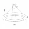 kelvo® RA KLV-101-0369 Κρεμαστό Φωτιστικό Οροφής LED 100W 10000lm 120° AC 220-240V IP20 Ρυθμιζόμενο Λευκό CCT με Χειριστήριο από 2700K έως 6000K Dimmable - Lumileds SMD Chip - Μαύρο Ματ - Μ120 x Π120 x Υ8cm - 3 Χρόνια Εγγύηση - Image 5