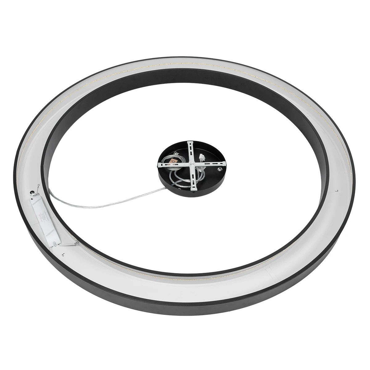 kelvo® RA KLV-101-0369 Κρεμαστό Φωτιστικό Οροφής LED 100W 10000lm 120° AC 220-240V IP20 Ρυθμιζόμενο Λευκό CCT με Χειριστήριο από 2700K έως 6000K Dimmable - Lumileds SMD Chip - Μαύρο Ματ - Μ120 x Π120 x Υ8cm - 3 Χρόνια Εγγύηση - Image 9