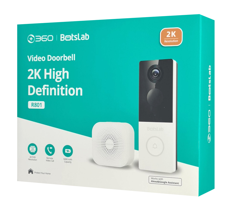 BOTSLAB smart κουδούνι με κάμερα R801, 3MP/2K, WiFi, 5000mAh - Image 9