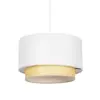 LEDTM® BASIL 204-0197 Μοντέρνο Κρεμαστό Φωτιστικό Οροφής με Ντουί 1 x E27 AC 220-240V IP20 - Μπεζ & Χρυσό - Μ30 x Π30 x Υ20cm