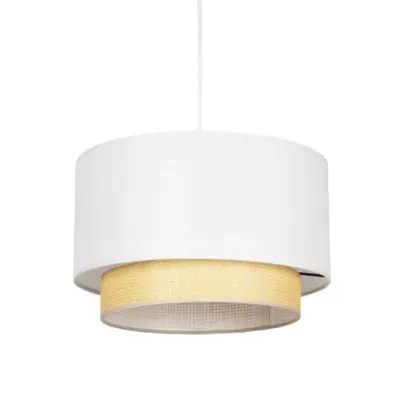 LEDTM® BASIL 204-0197 Μοντέρνο Κρεμαστό Φωτιστικό Οροφής με Ντουί 1 x E27 AC 220-240V IP20 - Μπεζ & Χρυσό - Μ30 x Π30 x Υ20cm
