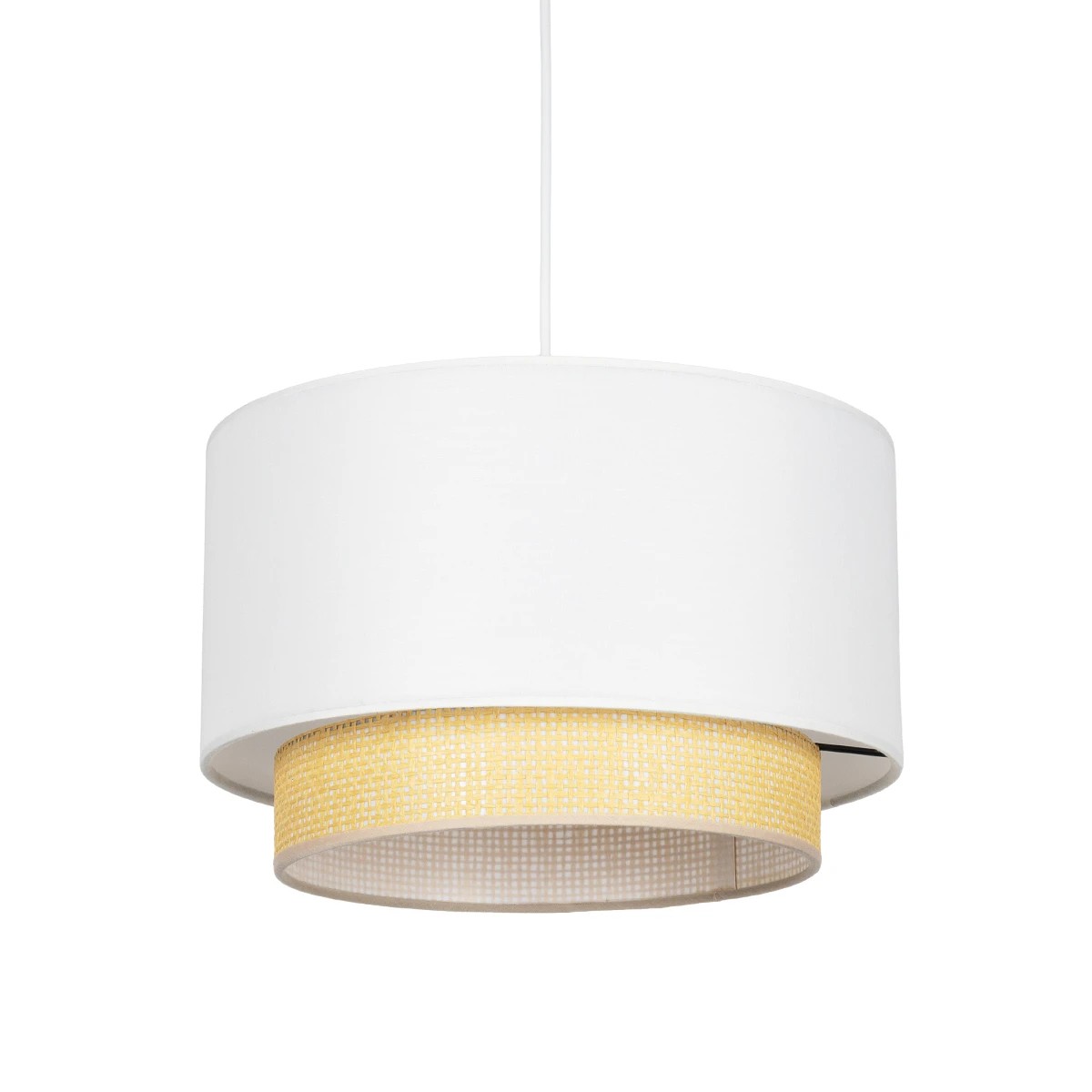 LEDTM® BASIL 204-0197 Μοντέρνο Κρεμαστό Φωτιστικό Οροφής με Ντουί 1 x E27 AC 220-240V IP20 - Μπεζ & Χρυσό - Μ30 x Π30 x Υ20cm