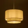 LEDTM® BASIL 204-0197 Μοντέρνο Κρεμαστό Φωτιστικό Οροφής με Ντουί 1 x E27 AC 220-240V IP20 - Μπεζ & Χρυσό - Μ30 x Π30 x Υ20cm - Image 2