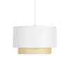 LEDTM® BASIL 204-0197 Μοντέρνο Κρεμαστό Φωτιστικό Οροφής με Ντουί 1 x E27 AC 220-240V IP20 - Μπεζ & Χρυσό - Μ30 x Π30 x Υ20cm - Image 4