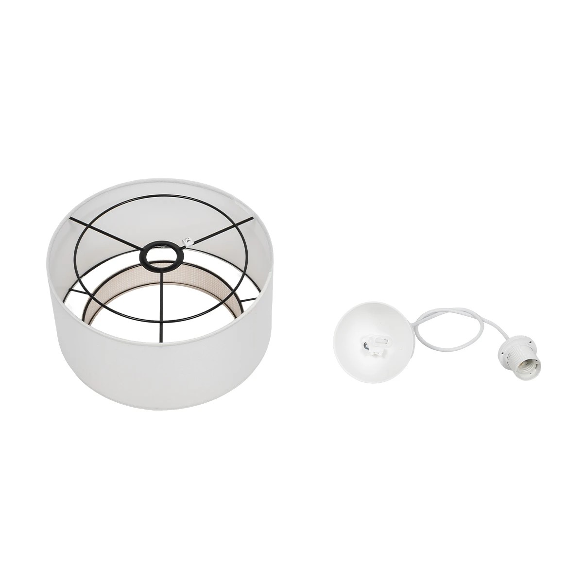 LEDTM® BASIL 204-0197 Μοντέρνο Κρεμαστό Φωτιστικό Οροφής με Ντουί 1 x E27 AC 220-240V IP20 - Μπεζ & Χρυσό - Μ30 x Π30 x Υ20cm - Image 10