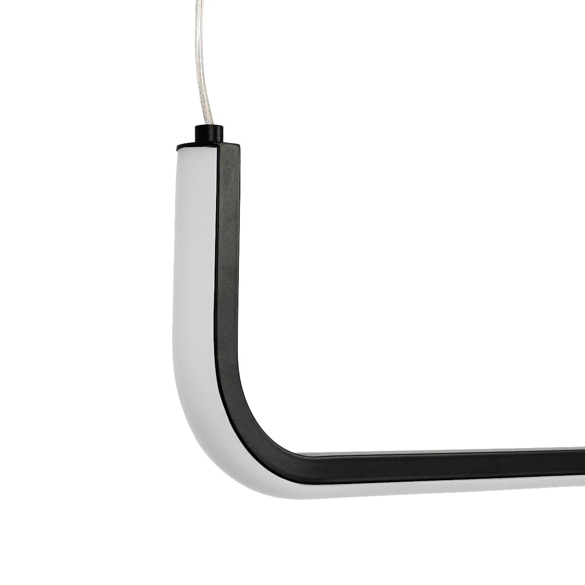kelvo® LINARIA KLV-101-0255 Κρεμαστό Φωτιστικό Οροφής LED 36W 3600lm 180° AC 220-240V IP20 Ρυθμιζόμενο Λευκό CCT με Χειριστήριο από 2700K έως 6000K Dimmable - Lumileds SMD Chip - Μαύρο Ματ - Μ120 x Π2 x Υ10cm - 3 Χρόνια Εγγύηση - Image 4