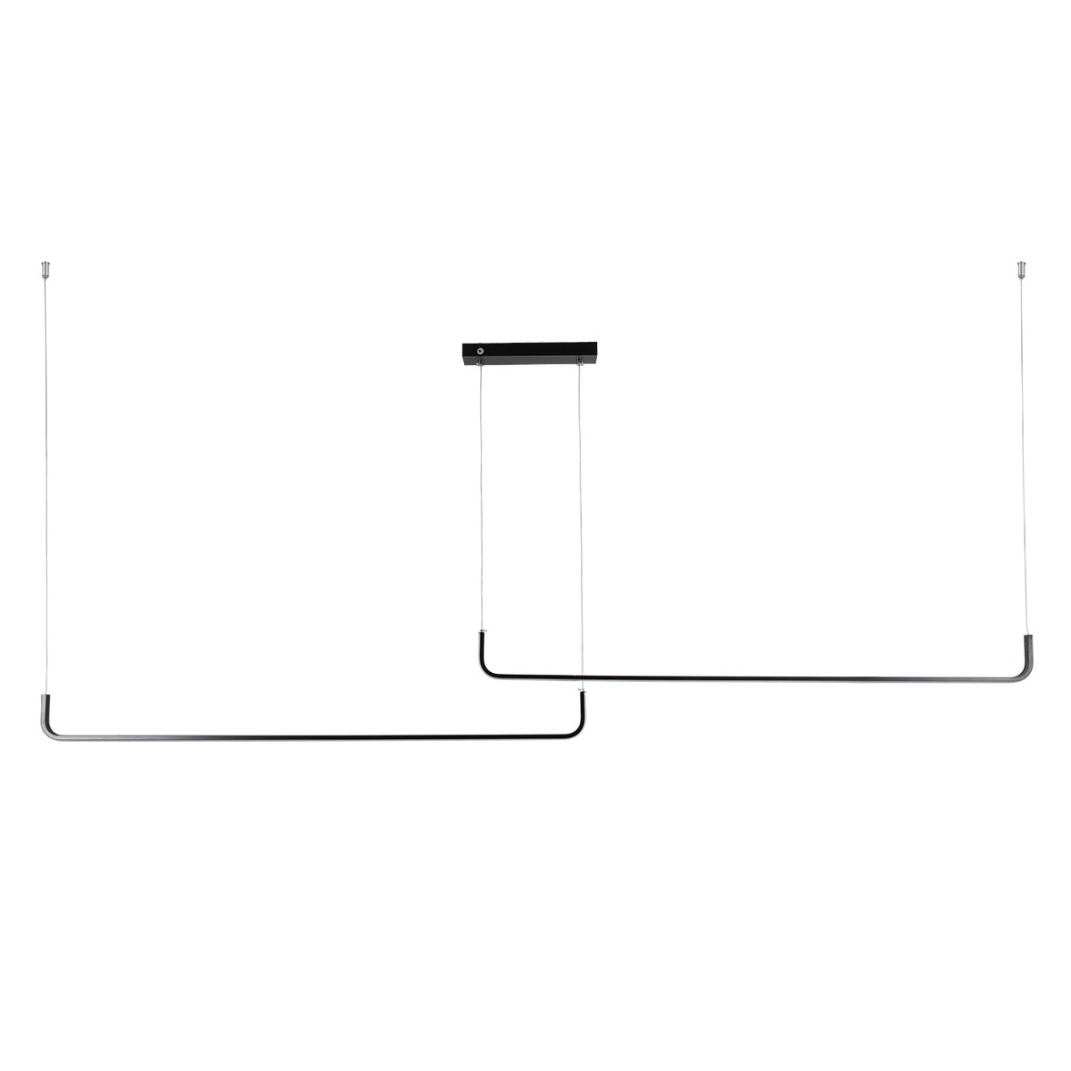 kelvo® LINARIA KLV-101-0258 Κρεμαστό Φωτιστικό Οροφής LED 72W 7200lm 180° AC 220-240V IP20 Ρυθμιζόμενο Λευκό CCT με Χειριστήριο από 2700K έως 6000K Dimmable - Lumileds SMD Chip - Μαύρο Ματ - Μ130 x Π4 x Υ25cm - 3 Χρόνια Εγγύηση - Image 6