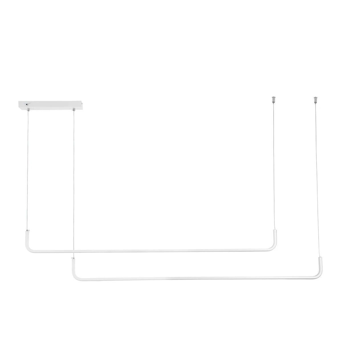 kelvo® LINARIA KLV-101-0259-V2 Κρεμαστό Φωτιστικό Οροφής LED 72W 7200lm 180° AC 220-240V IP20 Ρυθμιζόμενο Λευκό CCT με Χειριστήριο από 2700K έως 6000K Dimmable - Lumileds SMD Chip - Λευκό Ματ - Μ220 x Π4 x Υ25cm - 3 Χρόνια Εγγύηση - Image 6