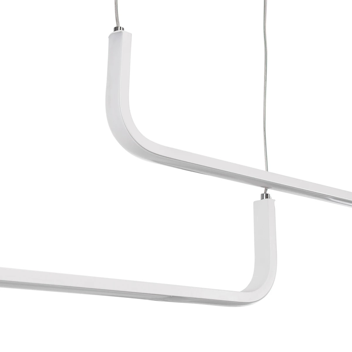 kelvo® LINARIA KLV-101-0259 Κρεμαστό Φωτιστικό Οροφής LED 72W 7200lm 180° AC 220-240V IP20 Ρυθμιζόμενο Λευκό CCT με Χειριστήριο από 2700K έως 6000K Dimmable - Lumileds SMD Chip - Λευκό Ματ - Μ130 x Π4 x Υ25cm - 3 Χρόνια Εγγύηση - Image 4