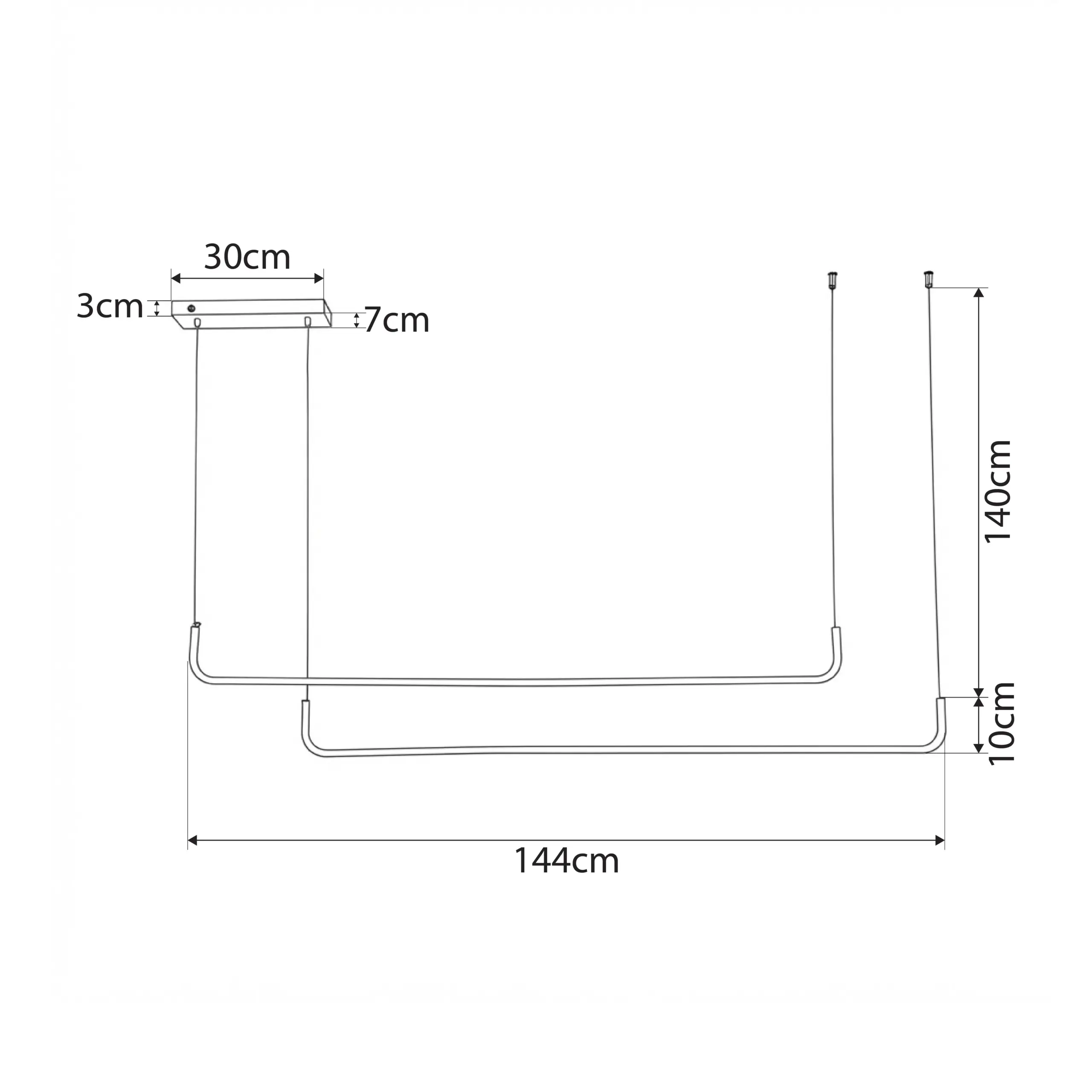 kelvo® LINARIA KLV-101-0259 Κρεμαστό Φωτιστικό Οροφής LED 72W 7200lm 180° AC 220-240V IP20 Ρυθμιζόμενο Λευκό CCT με Χειριστήριο από 2700K έως 6000K Dimmable - Lumileds SMD Chip - Λευκό Ματ - Μ130 x Π4 x Υ25cm - 3 Χρόνια Εγγύηση - Image 5