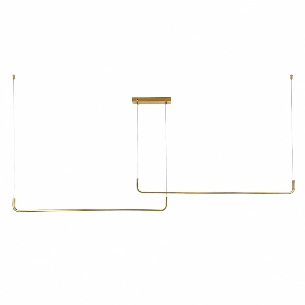 kelvo® LINARIA KLV-101-0260-V2 Κρεμαστό Φωτιστικό Οροφής LED 72W 7200lm 180° AC 220-240V IP20 Ρυθμιζόμενο Λευκό CCT με Χειριστήριο από 2700K έως 6000K Dimmable - Lumileds SMD Chip - Χρυσό Πλατίνα - Μ212 x Π4 x Υ20cm - 3 Χρόνια Εγγύηση - Image 3
