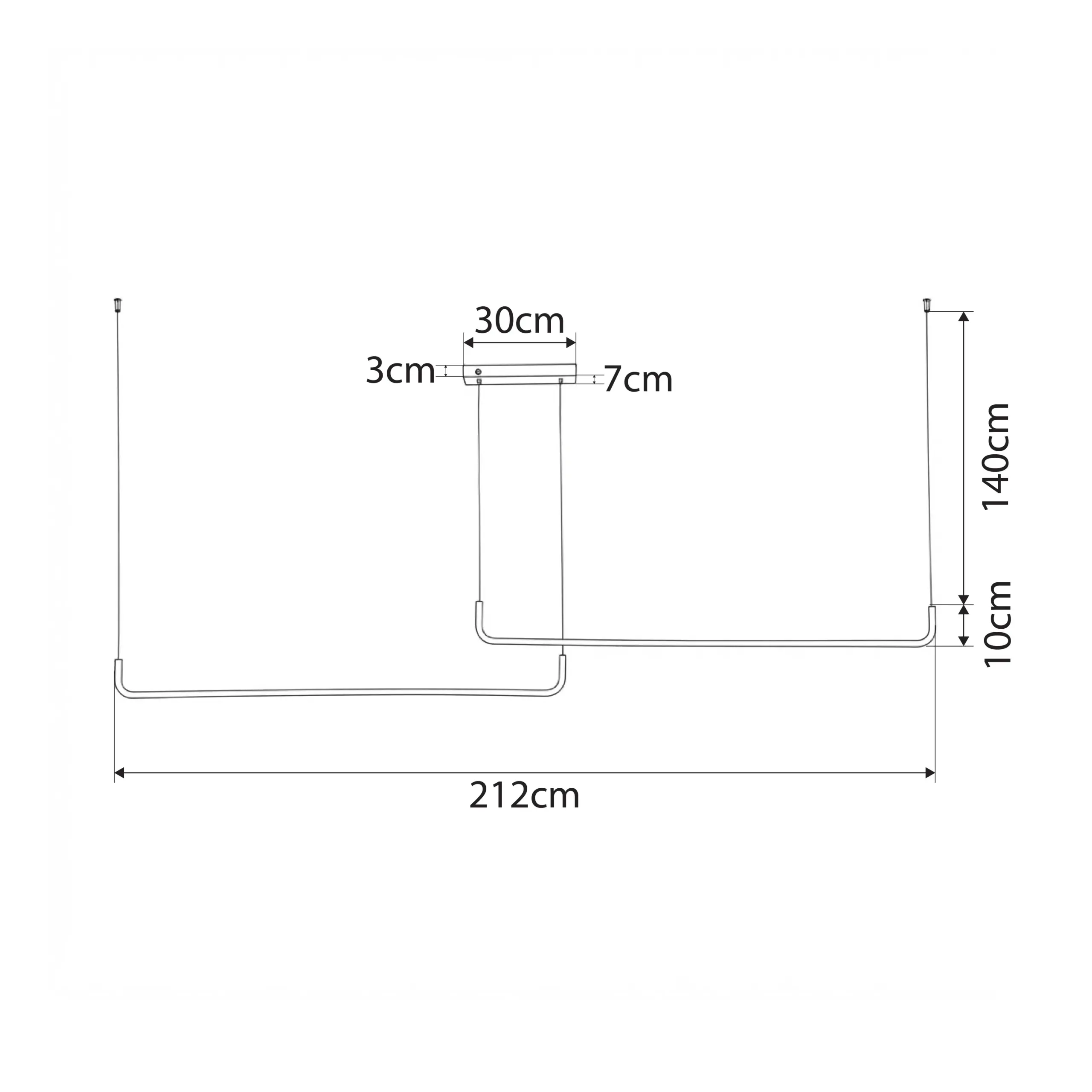 kelvo® LINARIA KLV-101-0260-V2 Κρεμαστό Φωτιστικό Οροφής LED 72W 7200lm 180° AC 220-240V IP20 Ρυθμιζόμενο Λευκό CCT με Χειριστήριο από 2700K έως 6000K Dimmable - Lumileds SMD Chip - Χρυσό Πλατίνα - Μ212 x Π4 x Υ20cm - 3 Χρόνια Εγγύηση - Image 5