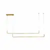 kelvo® LINARIA KLV-101-0260-V2 Κρεμαστό Φωτιστικό Οροφής LED 72W 7200lm 180° AC 220-240V IP20 Ρυθμιζόμενο Λευκό CCT με Χειριστήριο από 2700K έως 6000K Dimmable - Lumileds SMD Chip - Χρυσό Πλατίνα - Μ212 x Π4 x Υ20cm - 3 Χρόνια Εγγύηση - Image 6