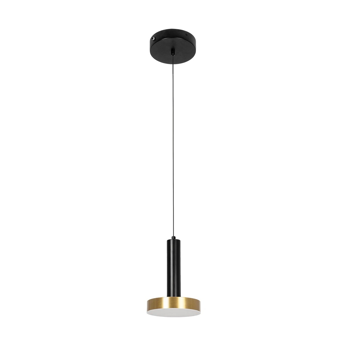 kelvo® ZANE KLV-101-0349 Κρεμαστό Φωτιστικό Οροφής LED 18W 1800lm 120° AC 220-240V IP20 Ρυθμιζόμενο Λευκό CCT με Χειριστήριο από 2700K έως 6000K Dimmable - Lumileds SMD Chip - Σατινέ Χρυσό Βούρτσας & Μαύρο Ματ - Μ15 x Π15 x Υ20cm - 3 Χρόνια Εγγύηση - Image 3