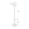 kelvo® ZANE KLV-101-0349 Κρεμαστό Φωτιστικό Οροφής LED 18W 1800lm 120° AC 220-240V IP20 Ρυθμιζόμενο Λευκό CCT με Χειριστήριο από 2700K έως 6000K Dimmable - Lumileds SMD Chip - Σατινέ Χρυσό Βούρτσας & Μαύρο Ματ - Μ15 x Π15 x Υ20cm - 3 Χρόνια Εγγύηση - Image 5