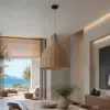 kelvo® BAHAMAS KLV-102-0002 Κρεμαστό Φωτιστικό Οροφής για Λάμπα με Ντουί E27 AC 220-240V IP20 - Μπεζ - Μ45 x Π45 x Υ47cm - Image 2