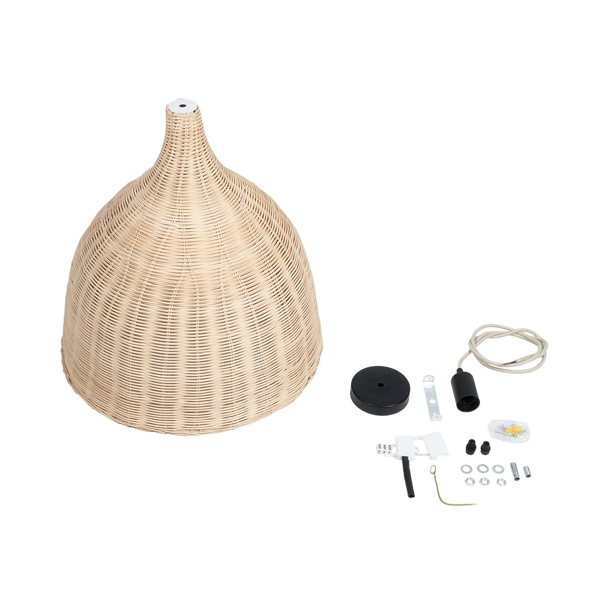 kelvo® BAHAMAS KLV-102-0002 Κρεμαστό Φωτιστικό Οροφής για Λάμπα με Ντουί E27 AC 220-240V IP20 - Μπεζ - Μ45 x Π45 x Υ47cm - Image 13