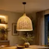 kelvo® BAHAMAS KLV-102-0003 Κρεμαστό Φωτιστικό Οροφής για Λάμπα με Ντουί E27 AC 220-240V IP20 - Μπεζ - Μ60 x Π60 x Υ60cm