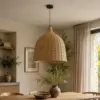 kelvo® BAHAMAS KLV-102-0003 Κρεμαστό Φωτιστικό Οροφής για Λάμπα με Ντουί E27 AC 220-240V IP20 - Μπεζ - Μ60 x Π60 x Υ60cm - Image 2