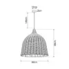 kelvo® BAHAMAS KLV-102-0003 Κρεμαστό Φωτιστικό Οροφής για Λάμπα με Ντουί E27 AC 220-240V IP20 - Μπεζ - Μ60 x Π60 x Υ60cm - Image 5